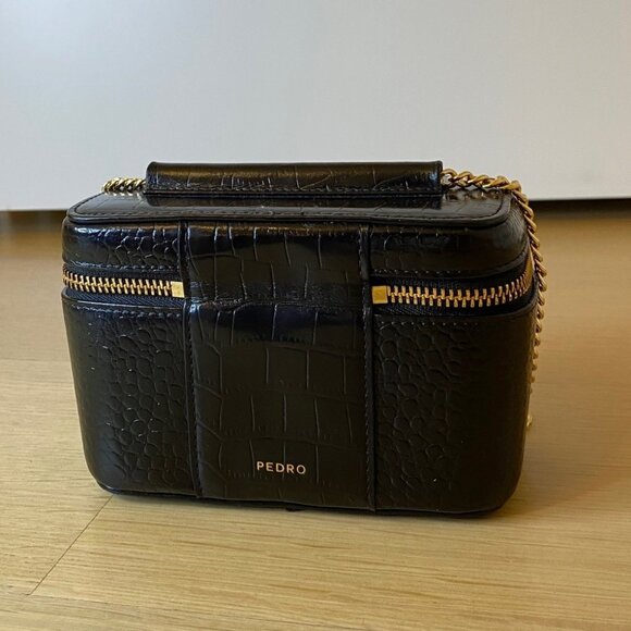 Pedro black chain crossbody mini bag - Picture 3 of 5